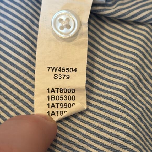 Lucky Brand Women's Striped Button Down Shirt White Blue Size XL - Picture 8 of 8
